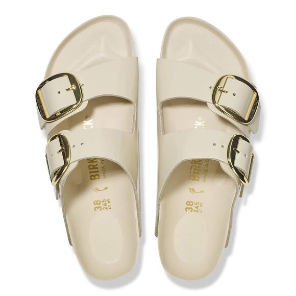 New w/Tage Birkenstock Arizona Big Buckle - High Shine Ecru -Size 41 US 10.10.5 - Picture 2 of 8